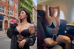 Người đẹp Đài Loan bị chỉ trích vì thản nhiên mặc áo như nội y lên máy bay
