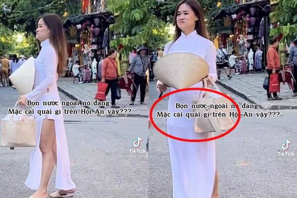 Thai tourists wear ao dai with shorts, curtsy in Hoi An-2