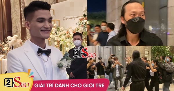 Hoai Linh was surrounded when she appeared at Mac Van Khoa’s wedding