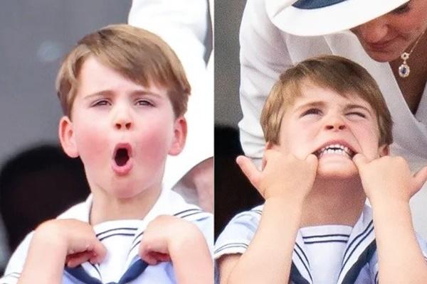 Prince Louis dominates the waves with a series of funny expressions