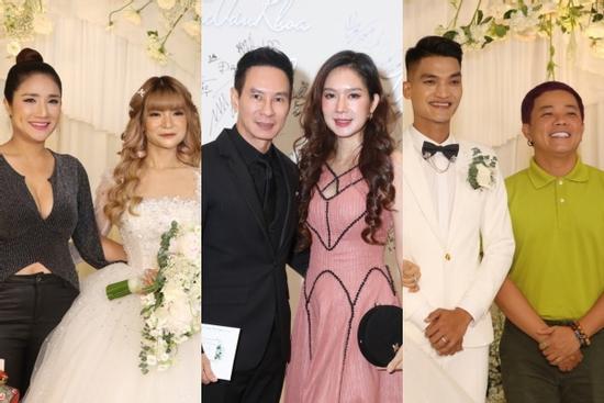 Cát Tường mặc lố, Nhã Phương nhợt nhạt tại đám cưới Mạc Văn Khoa