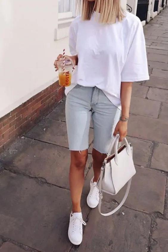 All kinds of stylish combinations with 1 white T-shirt-7