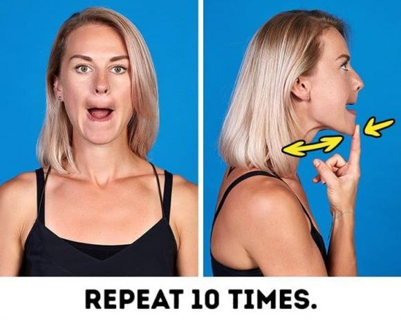 8 exercises to slim the face without spa or cutlery-1