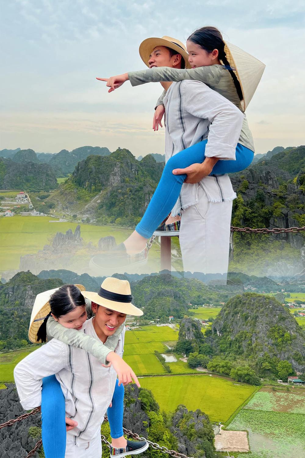 Lý Bình thay Phương Trinh Jolie cõng con riêng đi khắp thế gian.