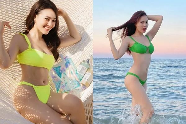Lan Ngoc received a storm of likes when wearing a bikini to show her super hot body