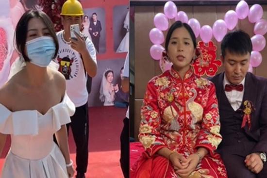 Ghen tỵ với tình cũ, cô gái mặc váy cô dâu đến đám cưới gây rối