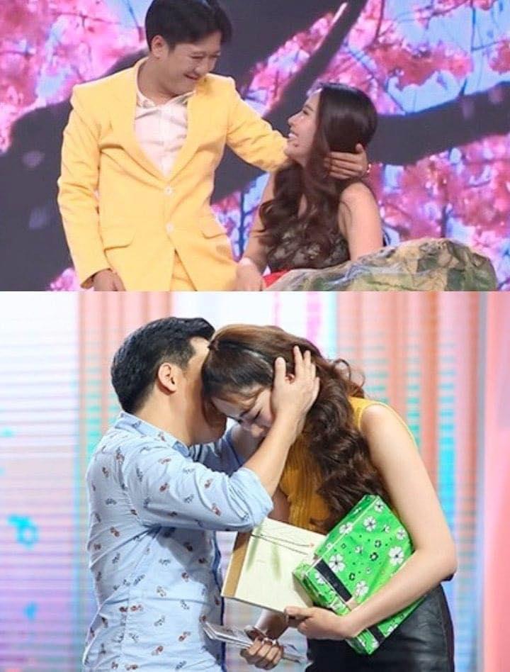 Before Thuy Tien, how many female colleagues did Truong Giang embrace?-7