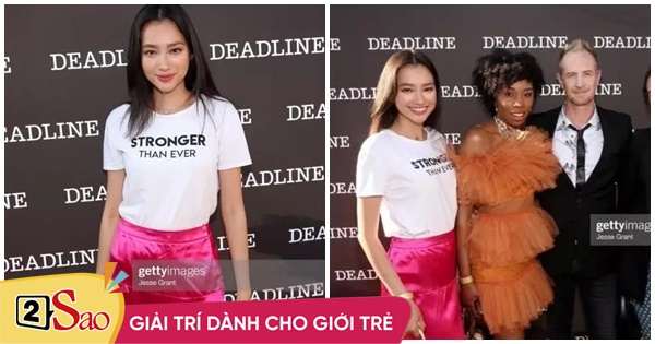 Truc Diem wore a wrinkled dress to attend the pre-Emmy party