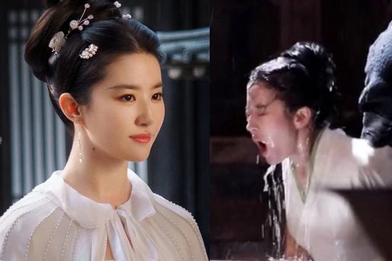 Cảnh phim Lưu Diệc Phi bị nhấn ngập đầu vào thùng nước