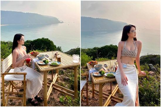 Ngọc Trinh check-in trước biển, netizen mỉa mai: 'Lại mua hả chị?'