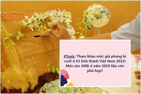 Dân mạng tranh cãi việc đi phong bì đám cưới với giá sàn 300k