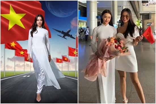 Bản sao Catriona Gray mặc áo dài đến Việt Nam