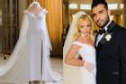 Britney Spears diện váy cưới tối giản