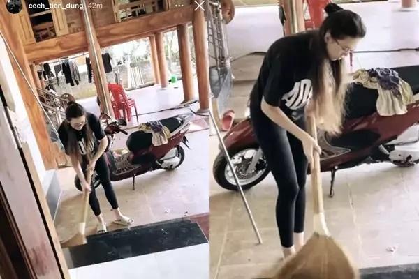 Vợ Tây của Bùi Tiến Dũng lúc ở nhà với khi ra ngoài có gì khác?-13