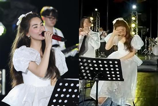 Chuyện gì khiến Hòa Minzy vừa hát vừa liên tục dụi mắt như khóc?