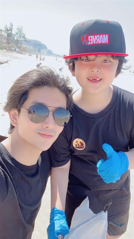 Con trai Trương Quỳnh Anh mới tiểu học đã cao gần bằng bố-9