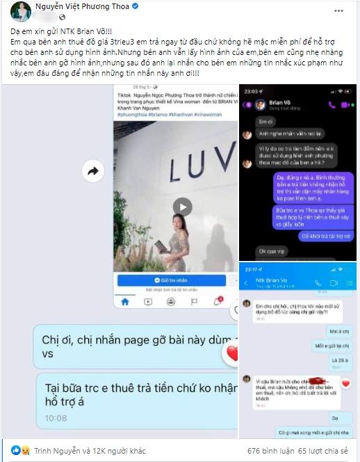 Hot Tiktoker Việt Phương Thoa đại chiến Brian Võ vì dùng ảnh trái phép-1