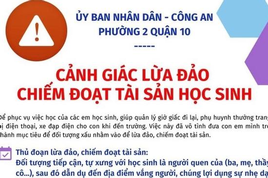 Học sinh lớp 5 ở TP.HCM bị kẻ xấu 'lột' sạch tài sản trên người