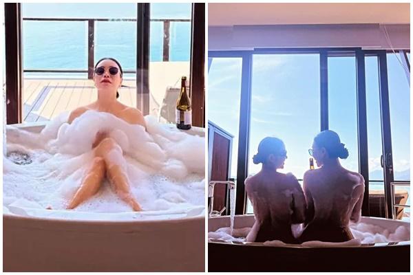 Mẹ một con Trà Ngọc Hằng khoe 3 vòng nóng bỏng với tư thế yoga khó-8