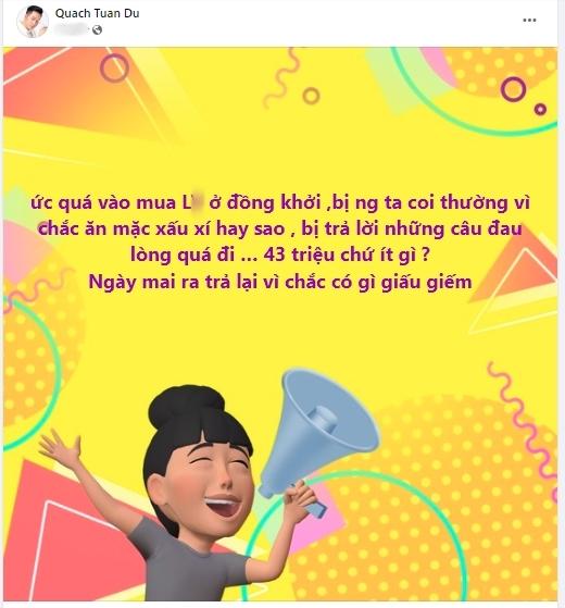 Quách Tuấn Du bị thương hiệu xa xỉ coi thường giống Lệ Quyên, Hà Hồ-5