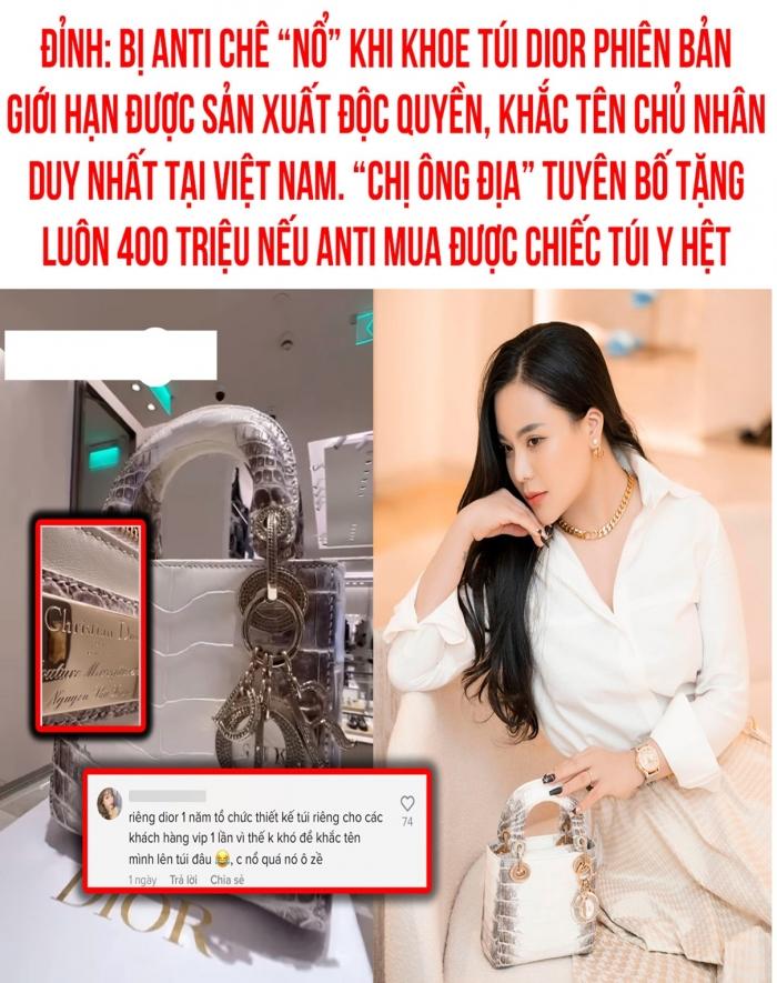 Chị Ông Địa liệu có toang kèo 400 triệu thách mua túi Dior khắc tên?-8
