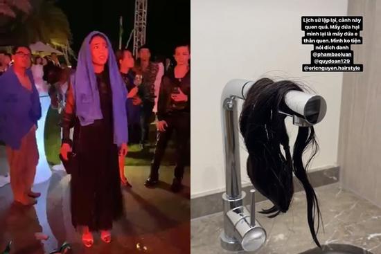 Lịch sử lặp lại: Diệu Nhi rớt tóc giả ở đám cưới Minh Hằng