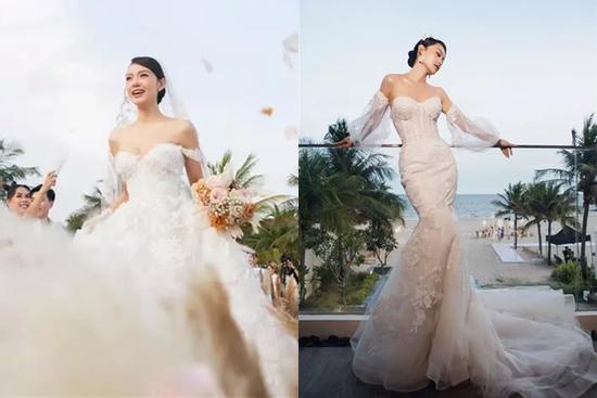 Minh Hằng chi hơn 600 triệu đồng cho váy cưới xa xỉ