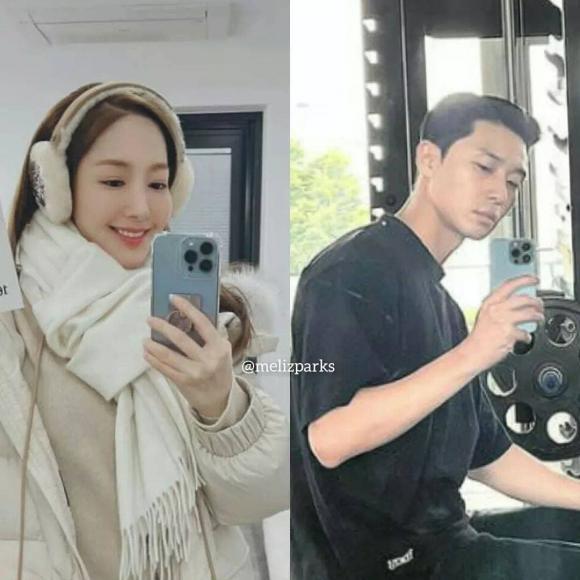 Park Seo Joon mỗi lần lộ diện đều lộ đồ đôi với Park Min Young-1