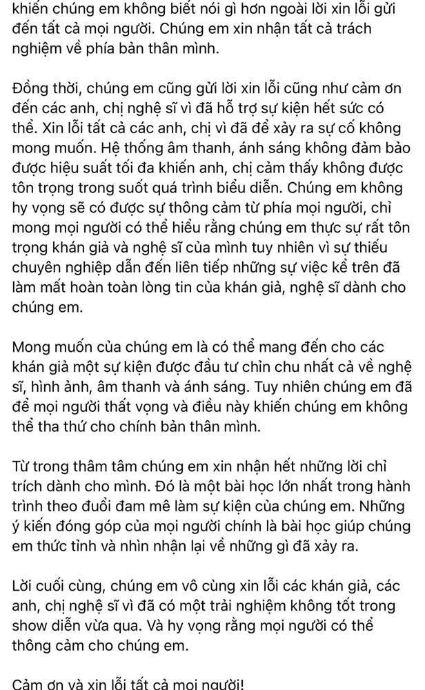 Khán giả từ chối lời xin lỗi của BTC thảm họa đêm nhạc Indie Hà Nội-8