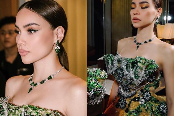 Hà Hồ mặc váy khoét toang hoác khiến vòng 1 tràn cả ra ngoài-10