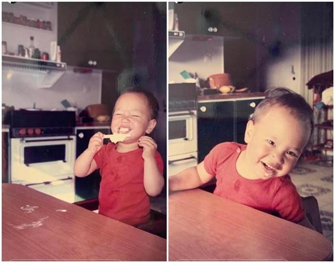 Con út Hà Hồ tạo dáng nghiêm túc trên thảm đỏ như Kim Lý mini-6