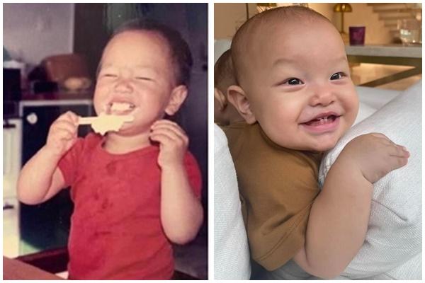 Con út Hà Hồ tạo dáng nghiêm túc trên thảm đỏ như Kim Lý mini-8