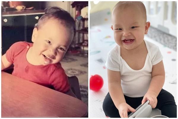 Con út Hà Hồ tạo dáng nghiêm túc trên thảm đỏ như Kim Lý mini-7