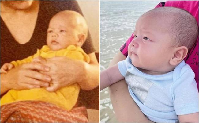 Con út Hà Hồ tạo dáng nghiêm túc trên thảm đỏ như Kim Lý mini-11