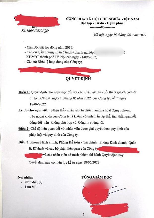 Từ chối đi du lịch cùng công ty, nhân viên ở Hà Nội sẽ bị đuổi việc?-1