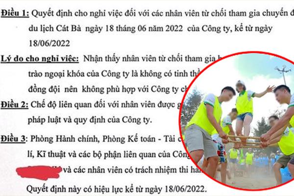 Vụ cho thôi việc vì không đi du lịch: Tất cả đều vui vẻ tham gia-2
