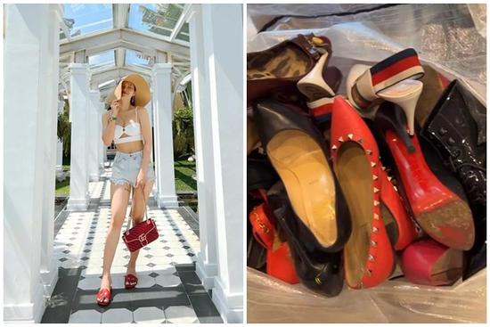 Phương Trinh Jolie 'phá' núi giày hiệu trăm triệu như 'đồng nát'