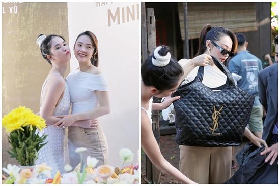 Ngọc Trinh tặng túi gần trăm triệu cho Minh Hằng ngay ngày đầu đóng phim