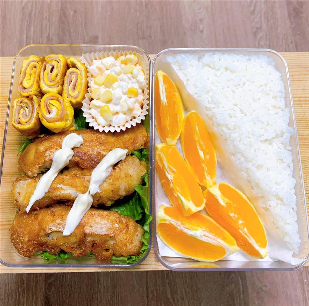 Trầm trồ loạt hộp cơm trưa ngon mắt nấu cho anh xã đi cày-2