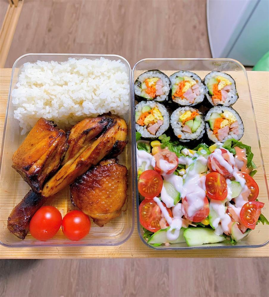 Trầm trồ loạt hộp cơm trưa ngon mắt nấu cho anh xã đi cày-3