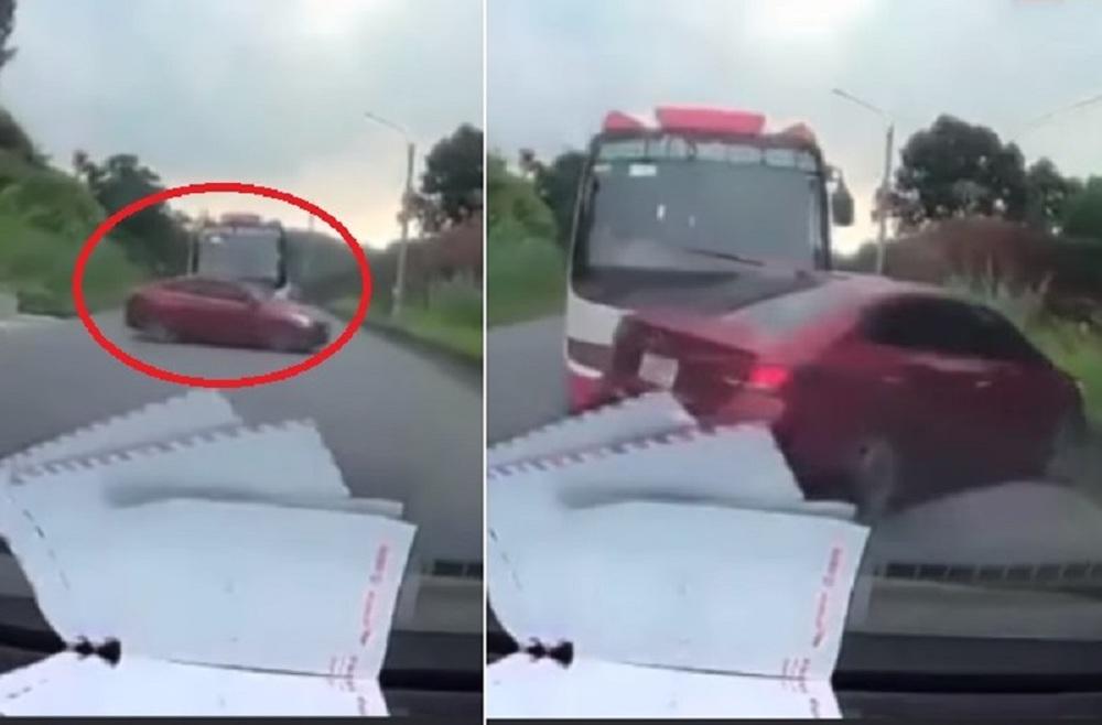 Clip: Thót tim cảnh tai nạn liên hoàn 3 xe ô tô ở Thái Nguyên-1