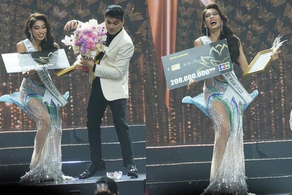 Thảo Nhi giữ chặt vương miện khi diễu hành sau sự cố chung kết-8