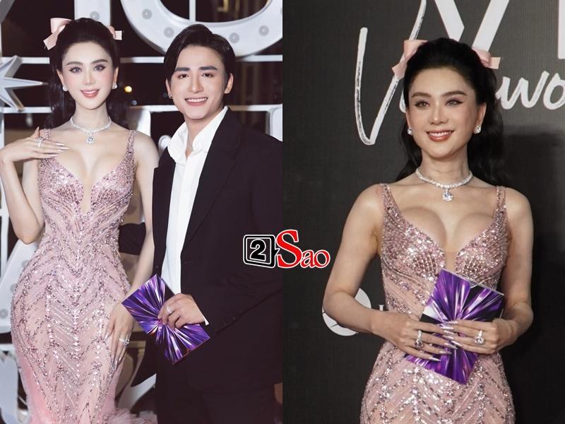 Thảm đỏ Lâm Khánh Chi: Ảnh tự đăng khác một trời bị chụp-11