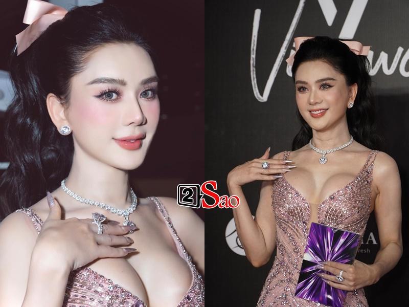 Thảm đỏ Lâm Khánh Chi: Ảnh tự đăng khác một trời bị chụp-13