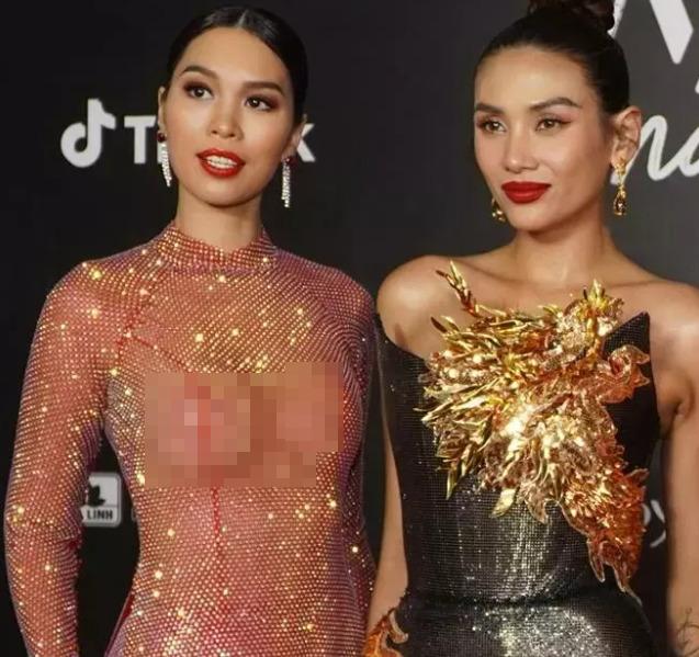 Hà Anh mặc áo dài xuyên thấu, lộ miếng dán ngực có bị phạt?-2