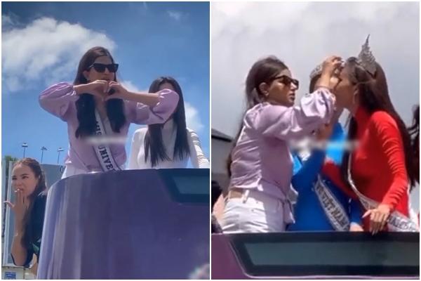 Miss Universe 2021 hóa nấm lùn khi đọ dáng Top 3 Hoa hậu Hoàn vũ Việt Nam-5