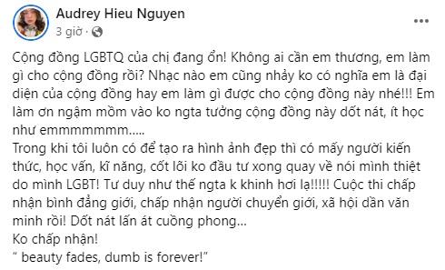 NTK Audrey Hiếu Nguyễn mắng Lệ Nam: Làm ơn ngậm mồm vào-2