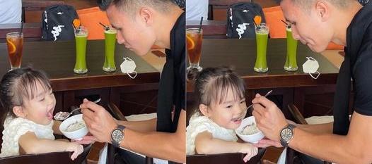 Quang Hải chăm cháu cực đảm, tương lai làm bố khéo lắm đây-2
