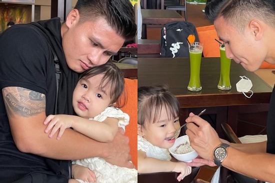 Quang Hải chăm cháu cực đảm, tương lai làm bố khéo lắm đây