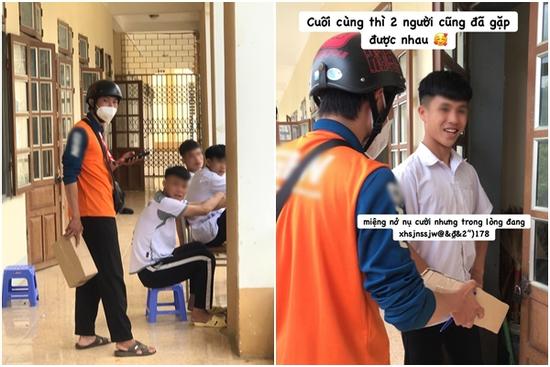 Cứ tưởng bị bom hàng, shipper vào tận lớp nam sinh để giao đồ